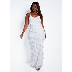 Rebdolls White Ruffle Dress